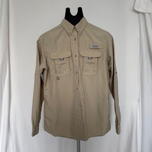 Columbia Tan Button Down Shirt